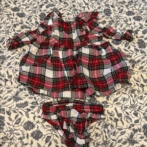 Carter's Red Plaid Baby Outfit- Size Newborn